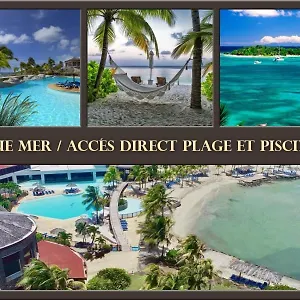 Vue Mer&accès Direct à La Avec Magnifique Piscine Appartement Saint-Francois (Grande-Terre)
